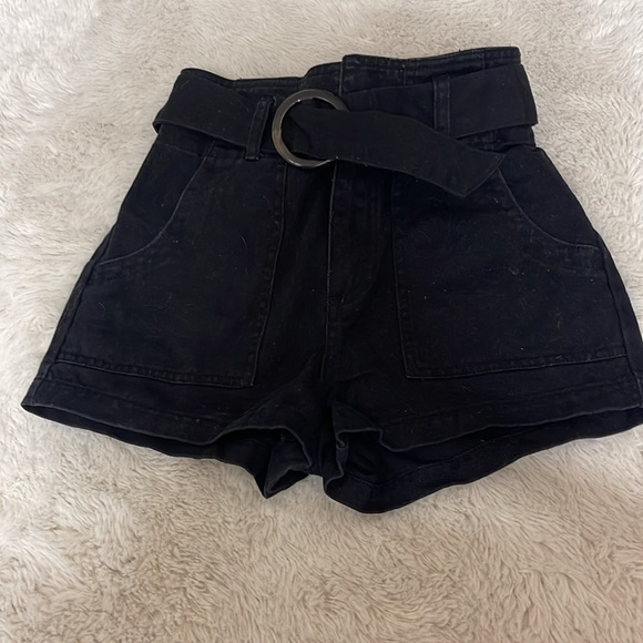 SB ROYAL BLUE Black High Waisted Shorts Small - Picture 2 of 7